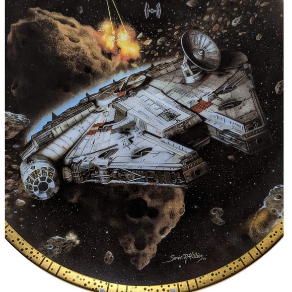 1994 Star Wars Space Vehicles The Millennium Falcon Collector Plate - Picture 2 of 4